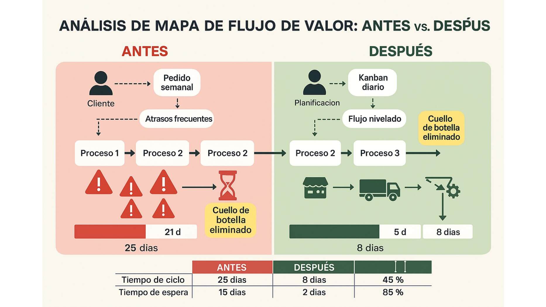 localizar las causas de los retrasos
