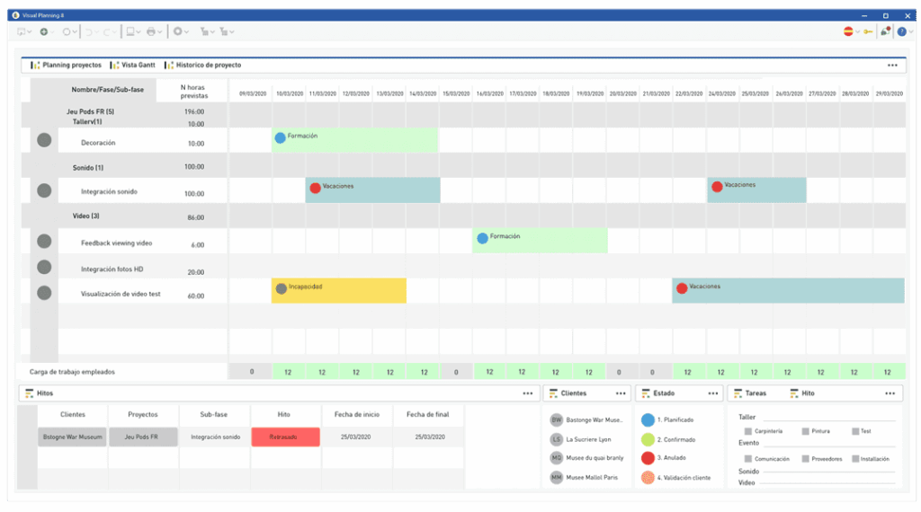 Actualización de calendarios mediante “drag and drop”