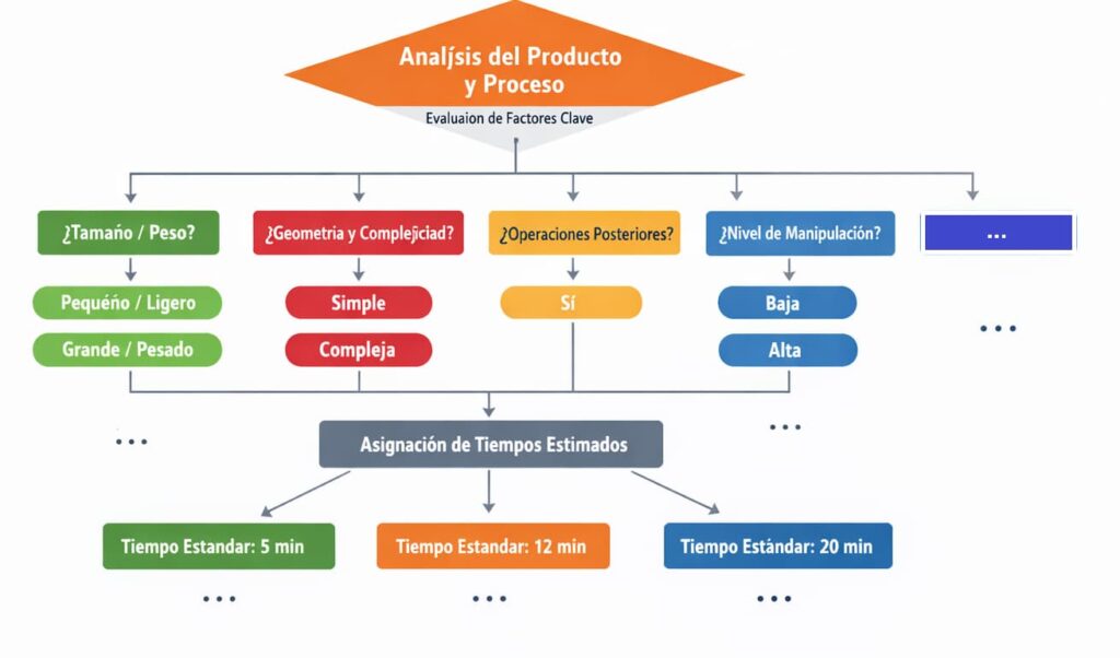 Estudio de tiempos en piezas plásticas